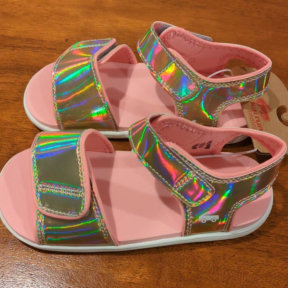 See Kai run girls iridescent Logan Velcro SandalLittle Kids Size 10&12 available